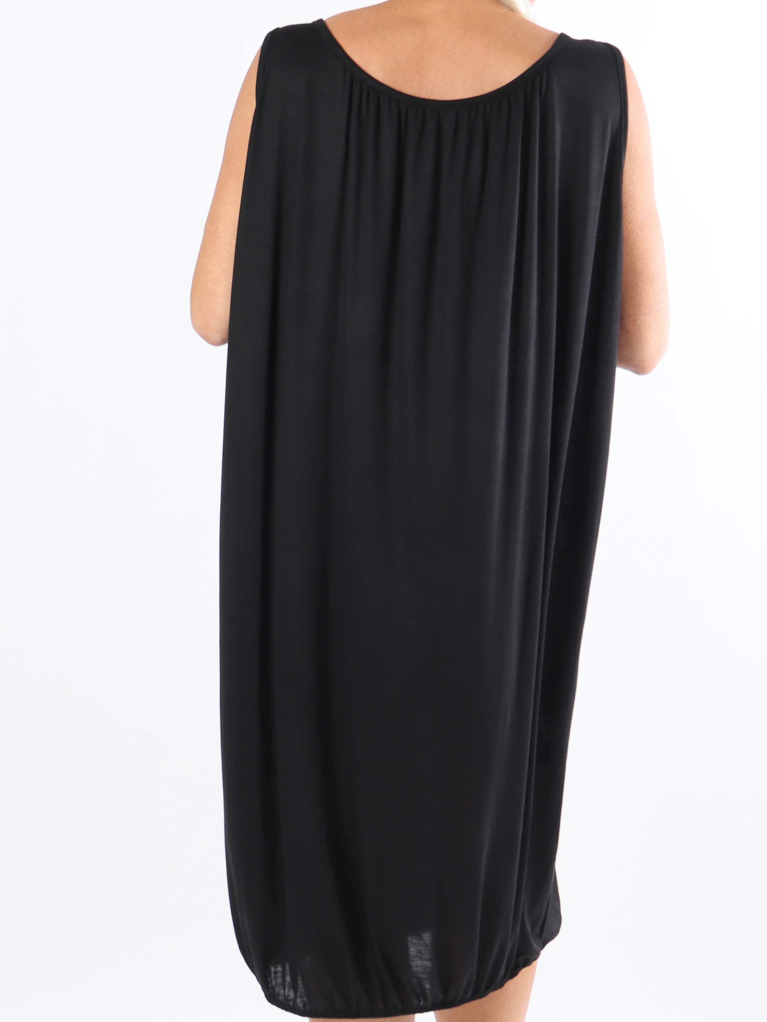 Miracle Sleeveless Dress - Plus size basis kjole i viskose med elastik forneden